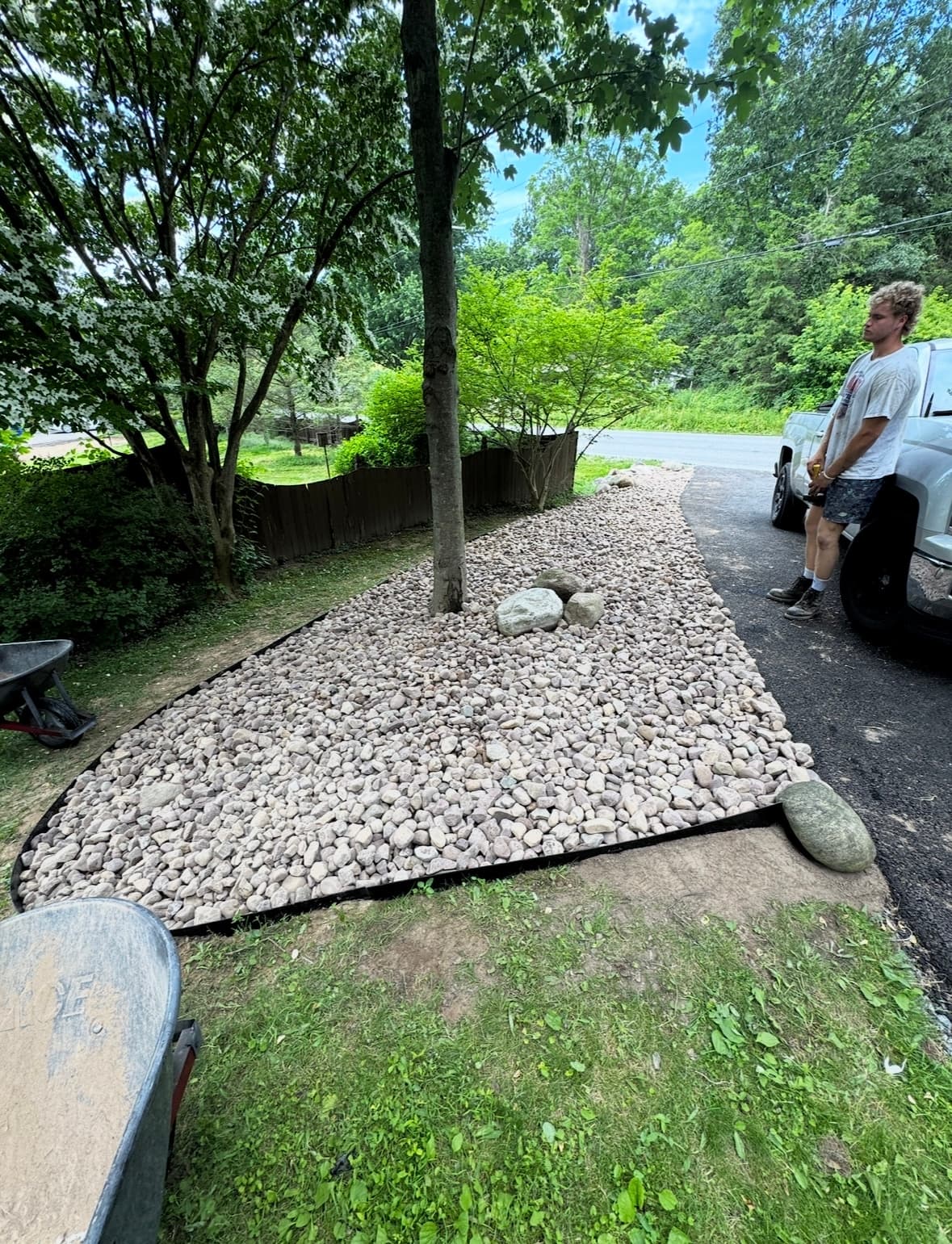 Driveway Rock Bed